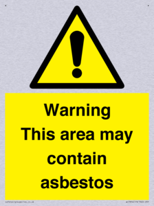 Warning This area may contain asbestos